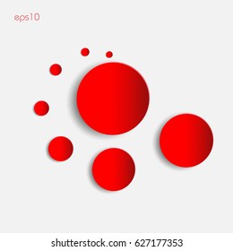 Paper red round in white
Red paper circles round with a shadow on a white background for business ideas infographics logo design print sites