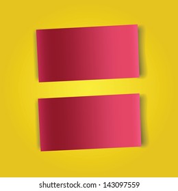 paper  red yellow background blank page write message isolated empty piece note