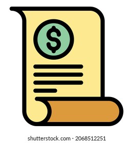 Paper restructuring icon. Outline paper restructuring vector icon color flat isolated