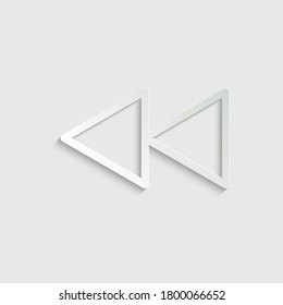 icono Rewind de papel - logotipo de símbolo vector