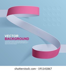 Paper Ribbon Design - Background for Infographics