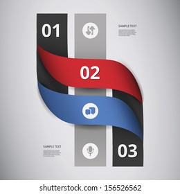 Paper Ribbon Infographics Design