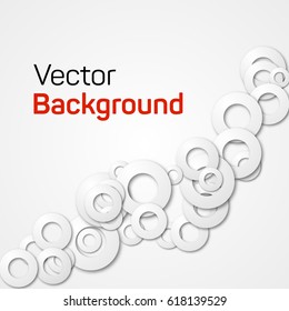 Paper rings abstract background with drop shadows. Vector illustration for business presentation