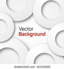 Paper rings abstract background with drop shadows. Vector illustration for business presentation
