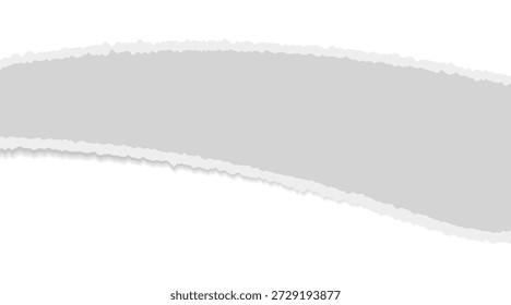 Paper rip vector illustration with a torn sheet and a blank background.