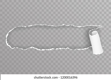 Paper ripped torn hole window paper sheetrealistic transparent pattern background vector illustration