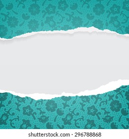 Paper ripped vector background set space texture