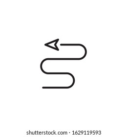 Paper rocket logo template vector icon design