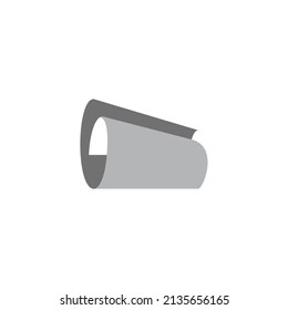 paper roll 3d gradient geometric logo vector