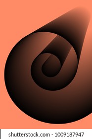 Paper Roll. Abstract Background. Coil Paper Created Using Blend Tool. Spiral Roll for Presentation, Wallpaper, Illustration, Web Design, Cover, Brochure, Banner. Abstract Illustration.