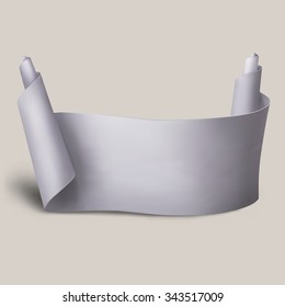 Paper roll banner. Vector illustration