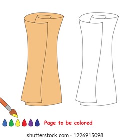 Paper roll to be colored, the coloring book for preschool kids with easy educational gaming level.