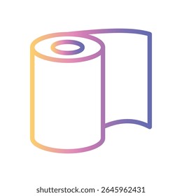 Paper Roll Color gradient illustration vector icon which can easily modify or edit 