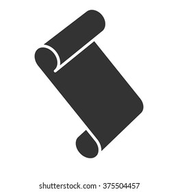 Paper Roll glyph icon isolated on white