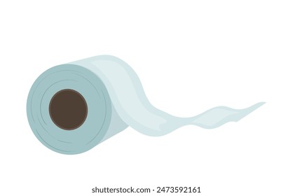 Paper roll hygiene accessory for lavatory or bathroom vector illustration isolated on white
