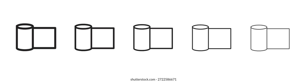 Diseño de icono de rollo de papel, logotipo, App, interfaz de usuario. Ilustración vectorial, EPS