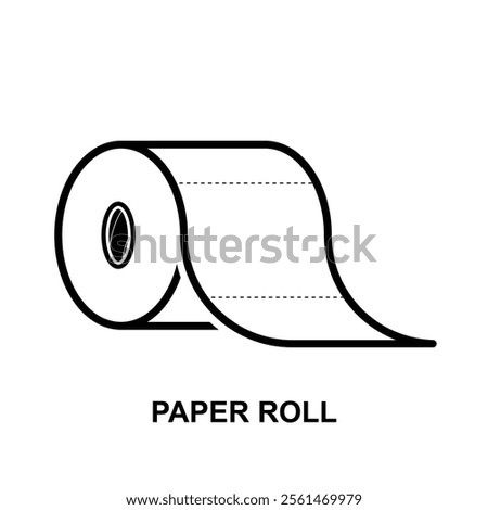 Paper roll icon isolated on background vector illustration.