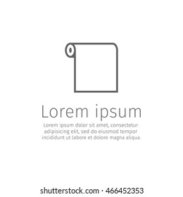 Paper roll icon. Logo design. Vector line icon.