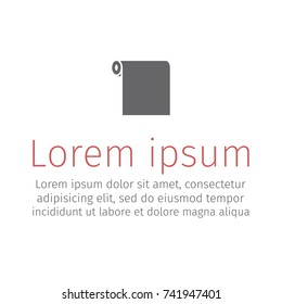 Paper roll icon. Logo design. Vector icon for web graphic