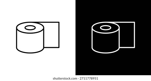 Kontur des Papierrollensymbols. Vektorisoliertes Piktogramm für das Web