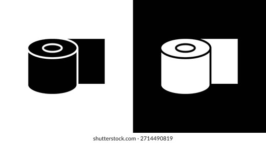 Paper roll icons vector silhouette design. Vector flat graphic design illustration.