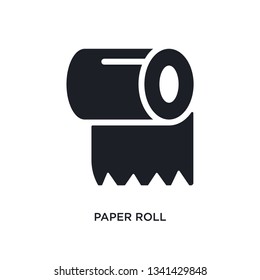 paper roll isolated icon. simple element illustration from cleaning concept icons. paper roll editable logo sign symbol design on white background. can be use for web and mobile