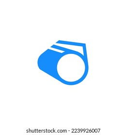 paper roll logo design vector sign