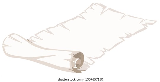 A paper roll on white background illustration