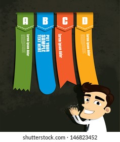 Paper roll ripped long collections design for business, vector illustration