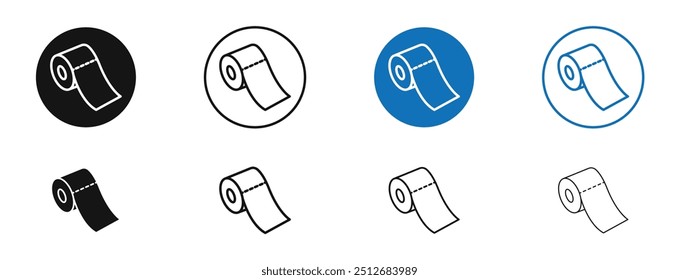 Rollo de papel en conjunto en color negro y azul