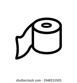 Paper roll vector icon, simple toilet paper symbol sign, modern vector illustration for web, mobile design