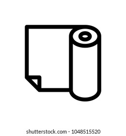 Paper roll vector icon, simple toilet paper symbol sign, modern vector illustration for web, mobile design