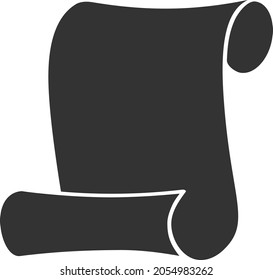 Paper roll vector illustration. Flat illustration iconic design of paper roll, isolated on a white background.