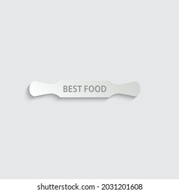 paper Rolling pin - vector icon best food restaurant logo. Home made food sign