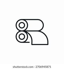 Rollos de papel icono signo Vector