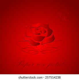 Paper rose petals