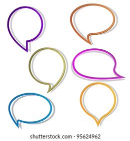 Paper round bubble for speech.Vector eps10