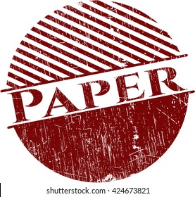 Paper rubber grunge stamp