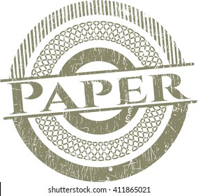 Paper rubber seal with grunge texture