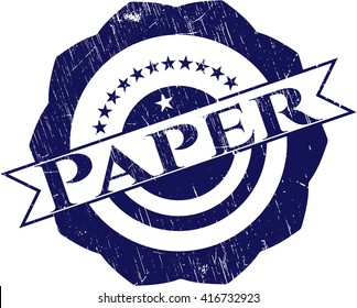 Paper with rubber seal texture