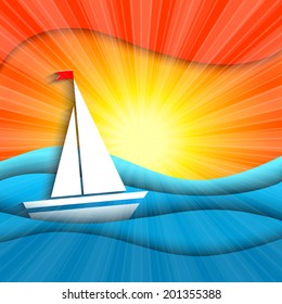 paper sails in the sunset