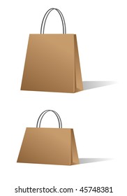 Paper sale shopping bags, vector illustration.