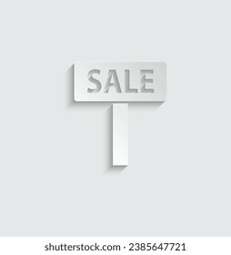 paper sale sign icon vector advertising sign 