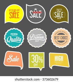 Paper sale stickers collection
