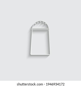 paper Salt Shaker icon vector sign