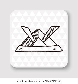 paper samurai helmet doodle