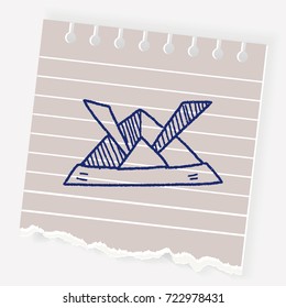 paper samurai helmet doodle