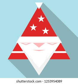 Paper Santa Claus. New Year. Vector illustration
