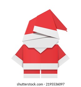 Papel Santa. Ornamento del origami rojo Santa Claus