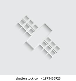 paper satellite - vector icon